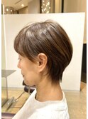大人 ショート ショートヘア 脱白髪染め