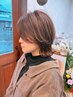 明るい白髪染め＋カット＋アマトラ内部補修トリートメント￥12650～