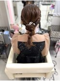 【ヘアセット】編みおろし/結婚式/カジュアルアレンジ/梅田駅