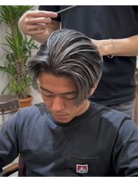 ステラ(STELLA)&nbsp;センターパート/メンズバレイヤージュ/外国人風カラー