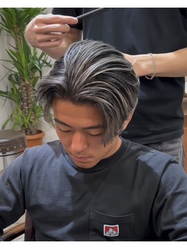 ステラ(STELLA) センターパート/メンズバレイヤージュ/外国人風カラー