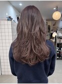 ラベンダーグレージュ　レイヤーカット