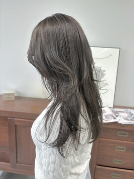 ヘアー アイス 御器所本店(HAIR ICI) 美髪ストレート×髪質改善◎透明感ロングショコラグレージュ
