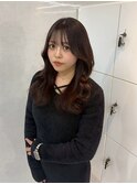 透明感ナチュラルブラウン/レイヤーカット/カール