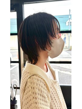 ヘアショップエヌアンドエー 久喜店(hairshop N&A) 赤みを抑えたナチュラルなブラウンと顔周りレイヤーカット