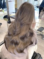 サンク 原宿 表参道(cinq) 原宿ヘーゼルベージュブリーチなしダブルカラーハッシュレイヤー