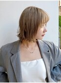 大人フレンチミニボブ前髪あり丸顔切りっぱなしボブK20260423