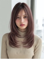 ダル 渋谷/表参道(DAL.)&nbsp;ボルドーカラー/艶カラー/レイヤーカット/顔周りレイヤー