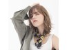【透け感、トーンアップUP↑】カット＋ブリーチ無しWカラー+3step TR￥14000
