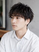 MEN'S salon Rue de noel メンズカット/パーマ/眉毛【ルード ノエル】&nbsp;Men's_ショート_センターパート_艶髪