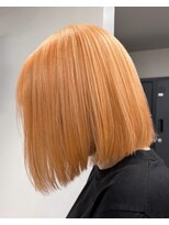 ベレーザ 川越(Beleza)&nbsp;ba19973_オレンジベージュハイトーンカラー艶髪切りっぱなしボブ