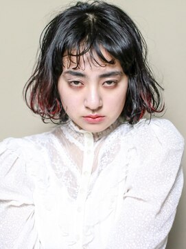 テトヘアー(teto hair) BOB［黒髪・デザインカラー・赤］