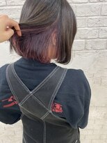 プライズ 池袋店(prize)&nbsp;インナーカラーパープルヘアボブ無造作10代20代4061