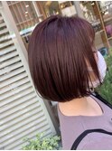 バイオレットブラウンミニボブ