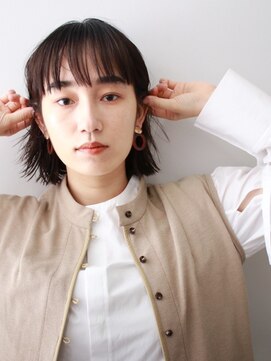 アイ 代々木公園(aye) 朝のスタイリング時間短縮　丸みをおさえた切りっぱなしボブ