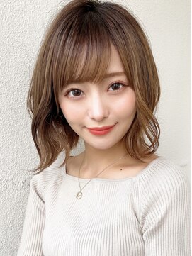シルクレイ 吉祥寺店(Silk-lei) 顔型別ヘアスタイル小顔外ハネショートマロンベージュ20代吉祥寺