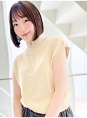 ☆ヘルシースタイルショコラアッシュ艶髪ふんわりカールボブ