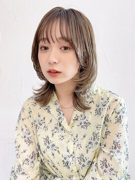 アイティーバイアルバム 八王子店(IT by ALBUM) ウルフ_チェリーブラウンフェミニンロングダークアッシュ_9132