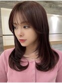 たっぷりフェイスレイヤー内巻きミディアム【肥田亜沙美】