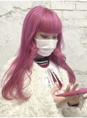 ブリーチカラーでgirlyに♪キャンディーピンク!