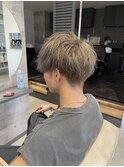 メンズショート×ブリーチ×カラー