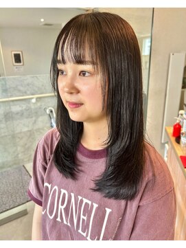 プレデフリュー 北白川本店(PUREE de FLEURS) 顔周りシャギーウルフレイヤーハッシュカット