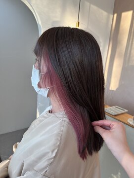 ゴカン(Gokan) インナーカラー×ピンク