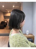 ふんわり韓国ボブ × アッシュグレージュ