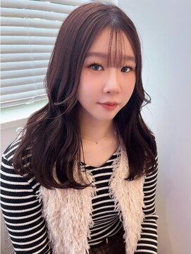 ミミヘアーガーデン(mimi hair garden) シースルーぱっつん/レイヤーロング/ココアラベンダー