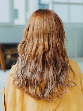 ブルー 博多(Blue) 博多/髪質改善/ハイトーンカラー♪波巻きエアリーロングb