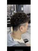 オールバックパーマ