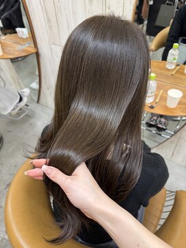 ロンドアジュール 横浜(Lond azur) 髪質改善縮毛矯正レイヤーカット顔周り前髪韓国ミニウルフ/横浜