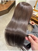髪質改善カラー×ロング×アッシュベージュ×髪質改善ブースト