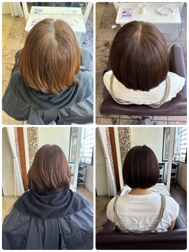 オーガスト ヘア ネイル(AUGUST hair nail) 白髪ぼかし/ワンカラー/横浜/透明感カラー