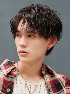 エルマーク 堺東(L-MARK) ツイストスパイラル/スパイラルパーマ/メンズ/マッシュ/眉毛