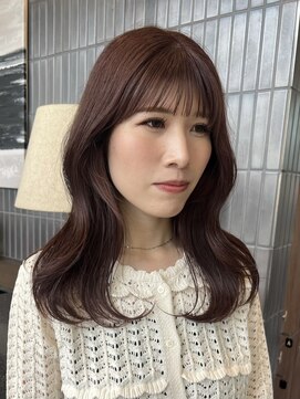 ノード(NODE) 栄マロンブラウン ブリーチセミロング