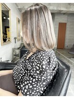 molt 麻生/レイヤーカット/ボブ/バレイヤージュ/ハイライト/海外ヘア 【モルト】&nbsp;バレイヤージュ　ボブ