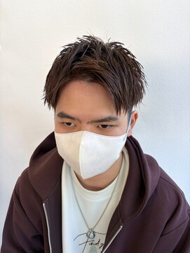 サラ ビューティ サイト 春日(SARA Beauty sight) 【黒髪卒業♪】春っぽ暖色ブラウン/スパイキーショート