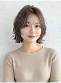 アンニュイパーマ風ボブ
