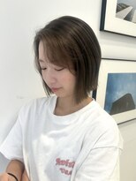 ハイブ 金沢(Hive)&nbsp;オリーブベージュ切りっぱなしボブ