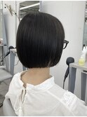 黒髪切りっぱなしボブ/すとんボブ