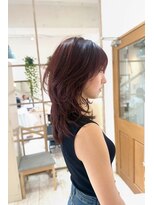 リーフ 王寺店(LEAF≠)&nbsp;ハッシュカットボルドーカラー