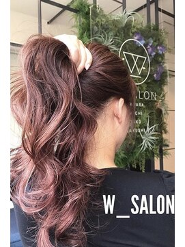 ダブル アンダーバー サロン(W_SALON) 【W_SALON 河原町】ピンクブラウン/ブラウン