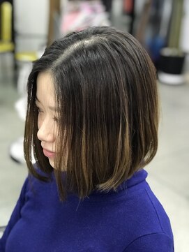 ヘアクリエイト エクセル美容室(Hair Create EXCEL) 二◯堂ふみ系ボブ