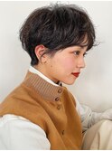 斜めバング/グレージュカラー/デザインカラー/シルキーベージュ