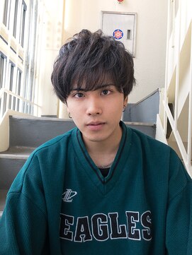 ヘアサロンM 新宿 デザインカラー/厚めバング/ローライト/スリークボブ