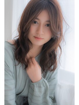エルフォ(elfo) 【elfo】大人女性のパーマはセミロング×前髪なしがGOOD