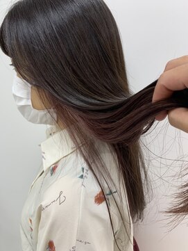 ヘアバイプルーヴ(Hair by PROVE) ダークブラックインナーレッド