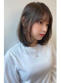 【BAYROOM】収まり◎肩につく長め内巻きボブ×オリーブベージュ