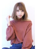 ことりベージュローライト大人かわいい小顔スリークボブ大人ボブ